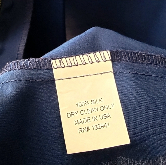 Amanda Uprichard Deep Blue Kimono Sleeve 100% Silk Dress – Size Medium - Picture 6 of 6